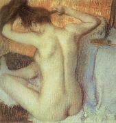 Edgar Degas Woman Combing her hair oil painting reproduction